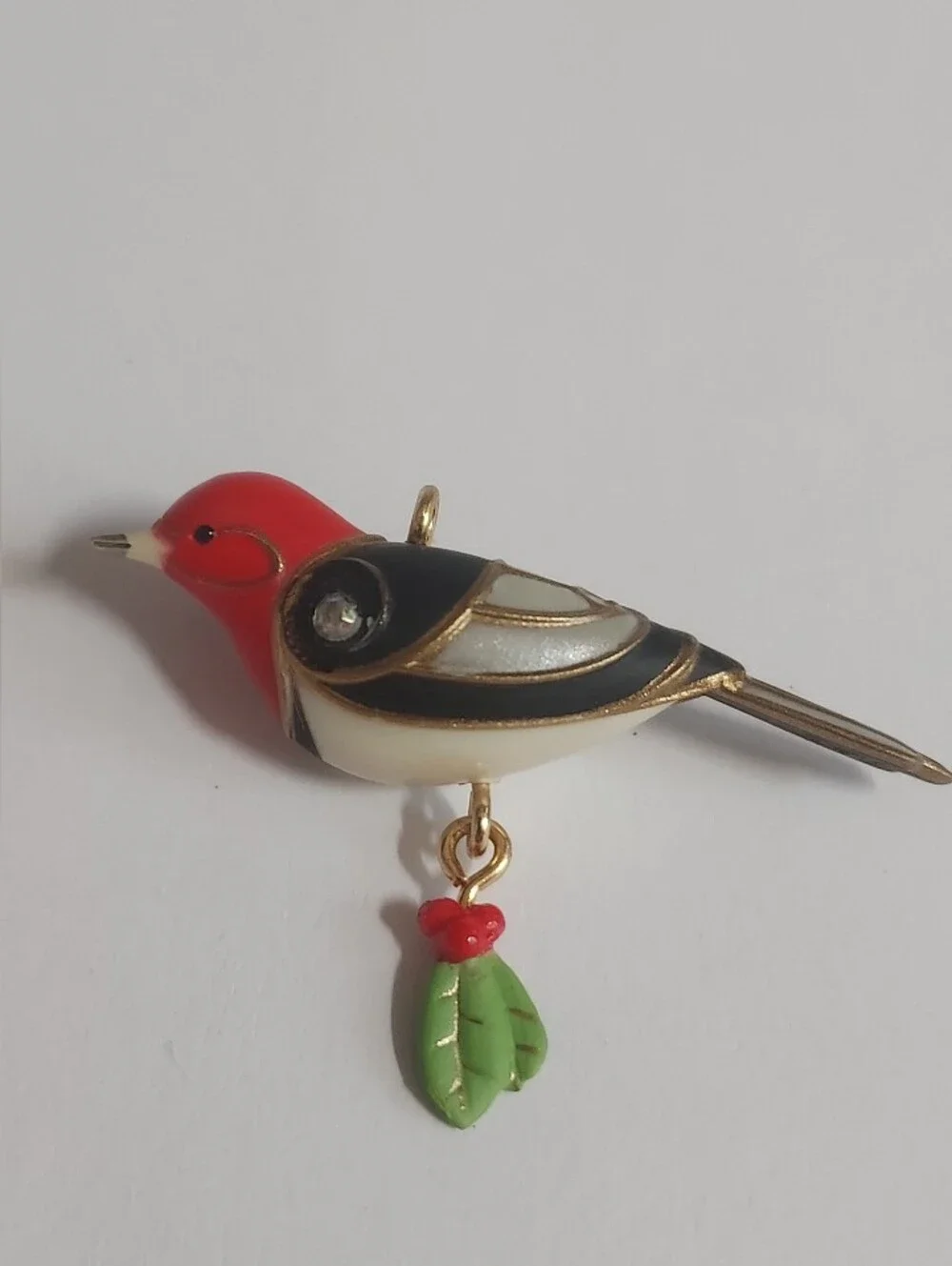 Hallmark Keepsake Red-Headed Woodpecker Bird Miniature Ornament
